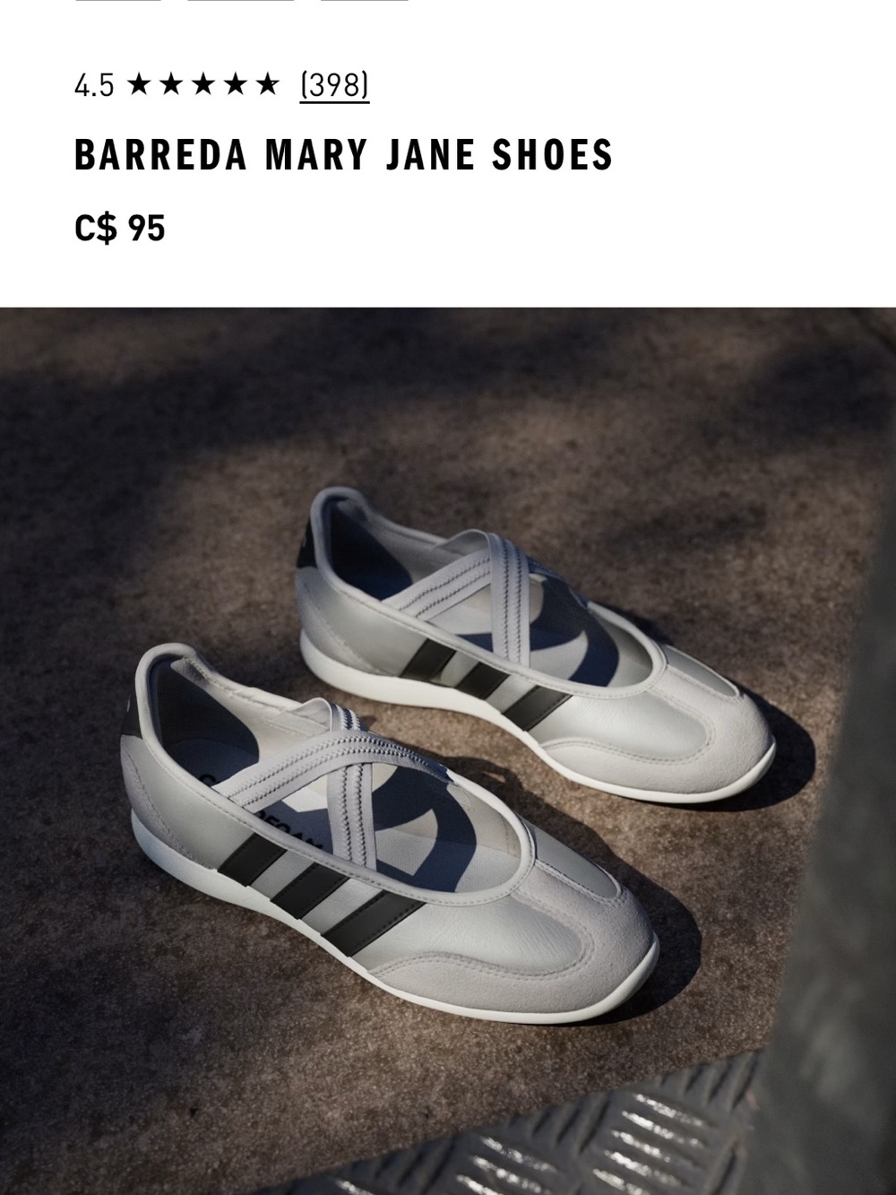 Adidas Barred Mary Jane Size 9